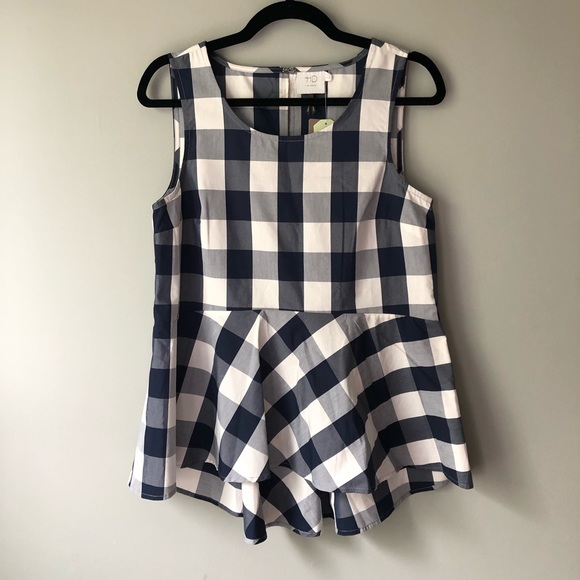 Anthropologie Tops - NWT Anthro HD Buffalo Check Peplum Top